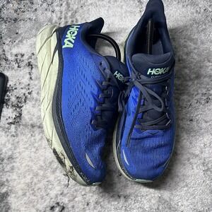 Hoka One Clifton Sneakers Mens Size 9.5D Running Shoes Blue/White 1119393